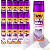 15x FIALOVÉ Kúzelné školské LEPIDLO pre deti, farebná tyčinka Bic, 8g