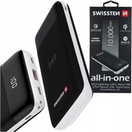 SWISSTEN Powerbanka 10000 mAh QC 3.0 LCD INDUKČNÁ