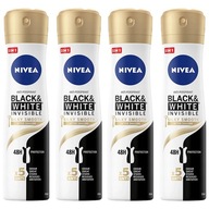 NIVEA Antiperspirant Black&White sprej 4x150ml