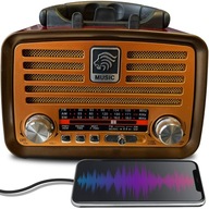 KUCHYNSKÉ RÁDIO RETRO FM PRENOSNÉ BLUETOOTH USB SD