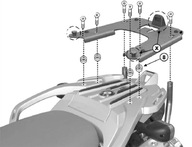 Rám horného kufra s platňou BMW G 650 GS