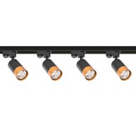 SET 4x LED REFLEKTOR LAMPY GU10 2M TRAŤOVÝ KÁBEL