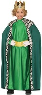 OUTFIT Kostým kráľa KING Pravítko Hracie kostýmy Green Cape Nativity 7-9 rokov