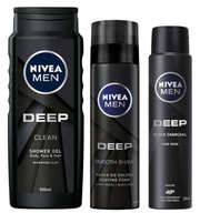 NIVEA Men set Deep Clean sprchový gél + pena + Antiperspirant