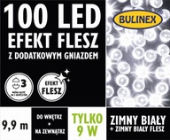 100 LED svetiel na vianočný stromček Studená biela BLESK 9,9m