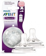 AVENT Cumlík Natural, nastaviteľný prietok, 3m+ 2 ks