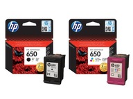 HP 650 BLACK SADA ATRAMENTOV + ORIGINÁLNA FARBA