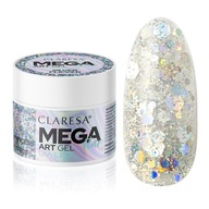 Claresa Megastar Nail Art Gel so striebornými blikajúcimi časticami 10 g