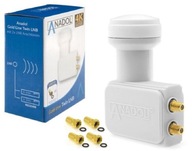 TWIN LNB KONVERTOR ANADOL GOLD LINE + 4 ks F zástrčka