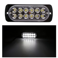 Stroboskopická obrysová lampa 12xLED 12V 24V BIELE REVERZ