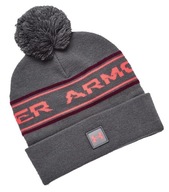 Zimná čiapka Under Armour Halftime Beanie Pom s brmbolcom, ŠEDÁ