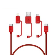 XTAR PDC-3 RED 3A 10Gbps rýchlonabíjací USB kábel