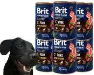 Brit PREMIUM BY NATURE Pork & Trachea Wieprz mokré krmivo pre psov 6x400g