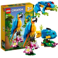 LEGO CREATOR 3V1 EXOTICKÝ PAPAGÁJ SADA ŽABA RYBA SET ZVIERATÁ DARČEK