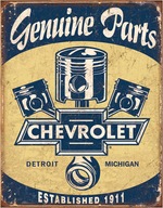 Kovový plagátový vývesný štít USA Chevrolet Parts Gift