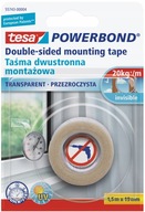 TESA PowerBond Obojstranná vonkajšia montážna páska, bezfarebná, 1,5 m x 19 mm