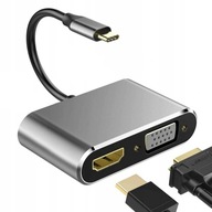 ADAPTÉR USB-C 3.1 VGA HDMI 4K ADAPTÉR