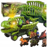 ODŤAHOVÝ VOZÍK DINOSAUR DINOSAUR ROZŠIĽOVACIE AUTO AUTIČKÁ SADA AUTA ZVUK LED