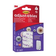 Command Adjustables dekoračné háčiky 12 ks