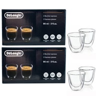 Termálne poháre Delonghi na espresso a čaj, 4 x 90 ml