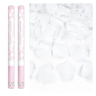 Confetti Tube White Rose Petals Wedding 60cm 2ks