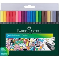 Jemné linky Faber-Castell Grip, 20 farieb