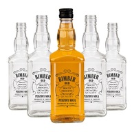 Sada 5x DANIELS BOTTLES 500 ml / 0,5l s potlačou BIMBER na whisky koňak