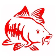 cartoon carp car sticker samolepka ar