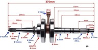 Kľukový hriadeľ + kľúč Quad Bashan BS250S-5 250cc OEM!