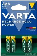 4 batérie Varta AAA 800 mAh pripravené na použitie + krabica!