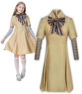 OUTFIT KOSTÝM JEDNORÁZOVÝ MEGAN M3GAN COSPLAY HALLOWEEN BÁBIKA M L 164 170