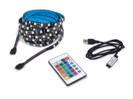 RGB LED PÚH 5V IP20 USB DIAĽKOVÉ OVLÁDANIE TV OSVETLENIE 5M