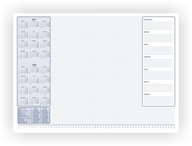Biuwar Planner kalendár 2024/2025 mriežková veľká podložka na stôl A2