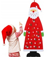 PLSTENÝ ADVENTNÝ KALENDÁR SANTA VIANOČNÉ OZDOBY DETSKÉ DIY