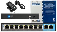 PoE switch pre 8 IP kamier BCS-B-SP0802