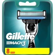 GILLETTE MACH3 SHARVER BRADES 8 ks NÁHRADNÉ ČELISTY NA HOLENIE TVÁRE