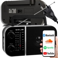 KUCHYNSKÉ RÁDIO BLUETOOTH BATÉRIOVÁ PRENOSNÁ KONŠTRUKČNÁ ANTÉNA 230V USB SD