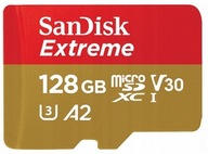 128GB SanDisk Extreme adaptér microSD karty 190/90