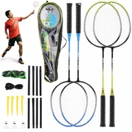 SET BABINGTON RAKETY SET BADMINTON SIEŤ XXL V KUFRE + BRANKY