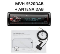 PIONEER MVH-S520DAB rádio 1-DIN DAB+ Bluetooth AUX USB MP3 + DAB anténa