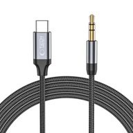 ADAPTÉROVÝ KÁBEL AUX ZÁSTRČKA MINI KONEKTOR 3,5MM / TYP-C USB-C AUTO AUDIO 100CM