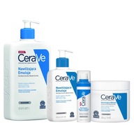 Hydratačné CeraVe sérum 30 ml, emulzia 236 ml, balzam 454 g + ZDARMA