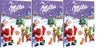 Adventný kalendár Milka čokoládky pre deti 90g na Vianoce x 3