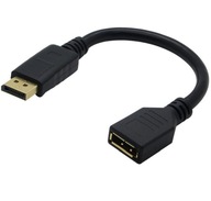 DisplayPort DP M/F UHD 4K predlžovací kábel 0,3M