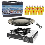 TURISTICKÝ plynový sporák GRILL 14xGAZ INOX oceľ