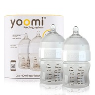 Fľaša na kŕmenie YOOMI biela 140ml SET 2 ks