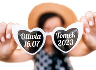 Okuliare s nálepkami na svadbu HIT TREND 2023