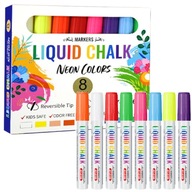 ZNAČOVAČE TEKUTÉ CHALK NEON COLORS CHALK PENS 8 farieb