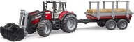 BRUDER 02046 Traktor Massey Ferguson s prívesom