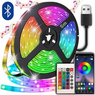 RGB LED STRIP 5m USB LEDS 5050 DIAĽKOVÁ APLIKÁCIA farebné pásové osvetlenie